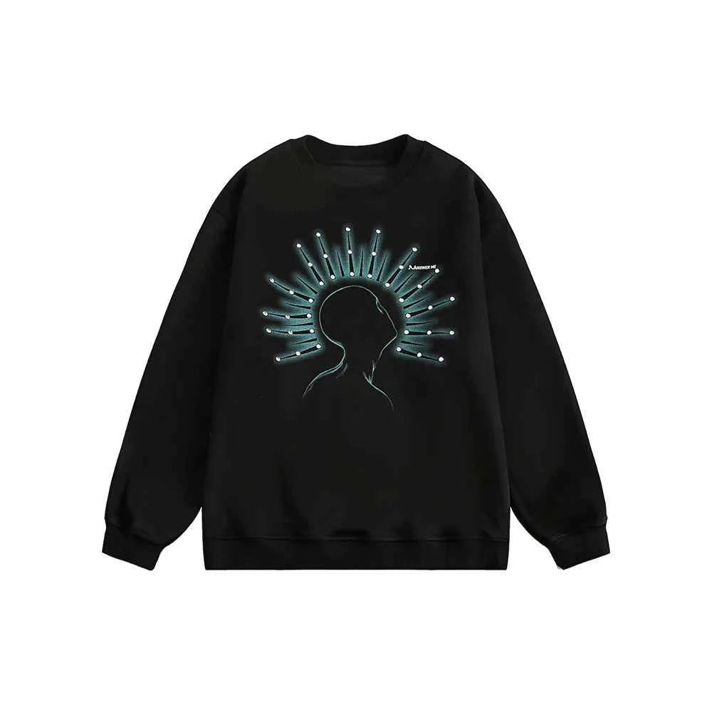 Y2K Autumn Streetwear Rivet Print Sweatshirt