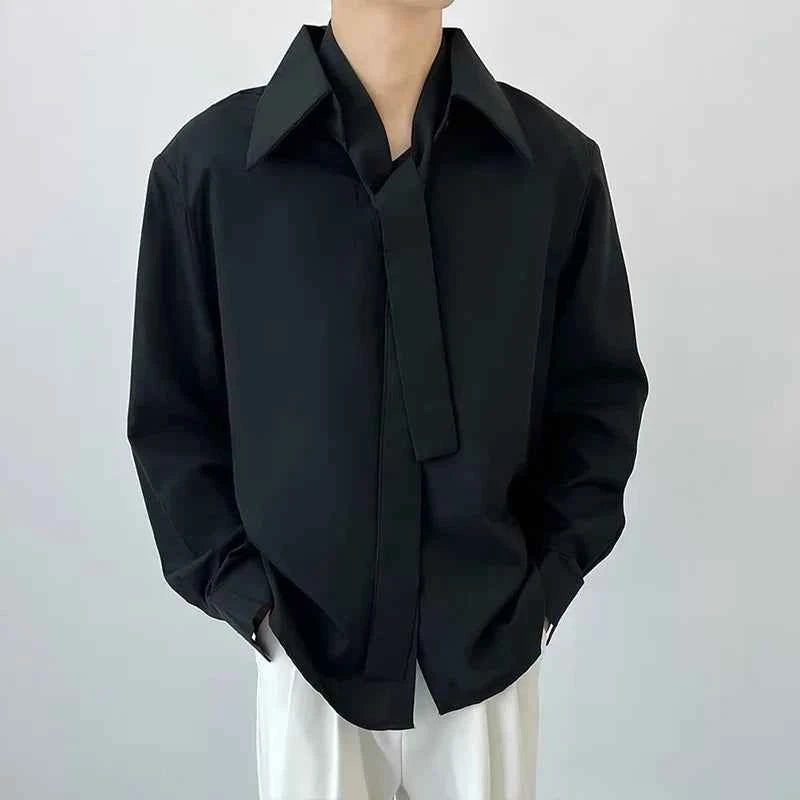 Men's Casual Luxury Vintage Lapel Texture Shirt