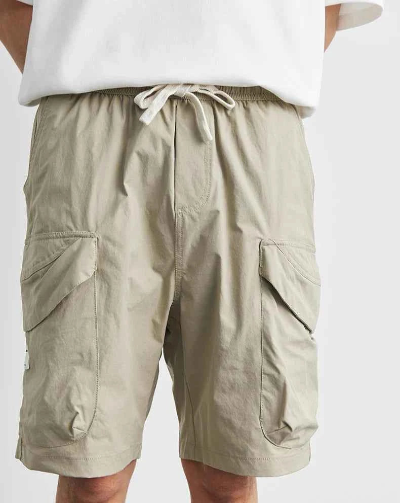 Men's Casual Hip Hop Retro Black Cargo Short