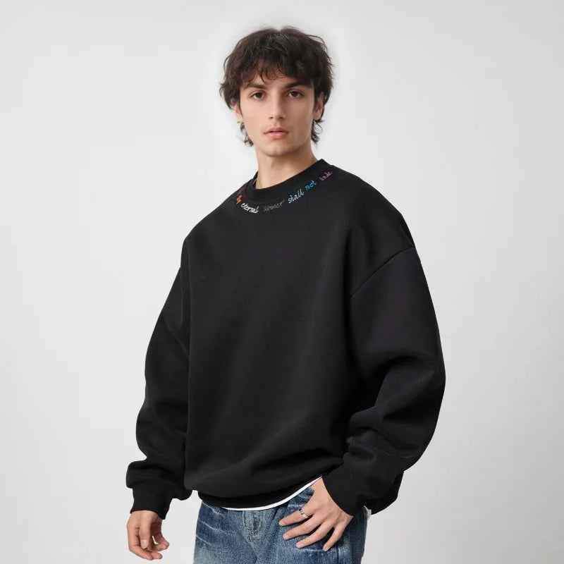 Rainbow Letter Embroidery Crewneck Sweatshirt
