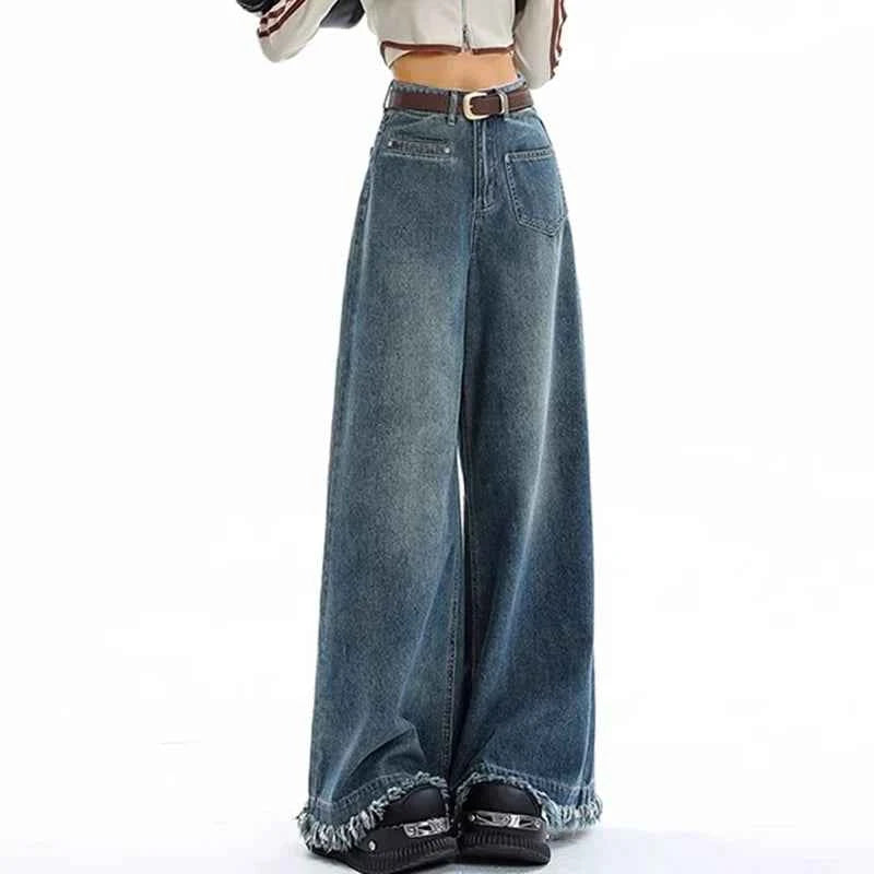 Loose High Waist Hip Hop Wide Leg Jeans