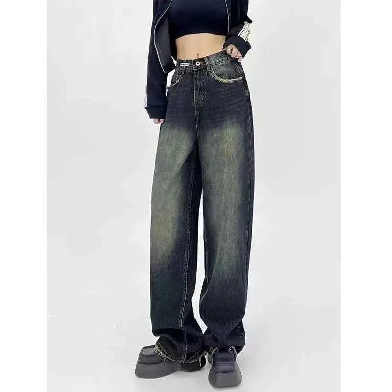 Retro Cool High Waist Wide Leg Jeans