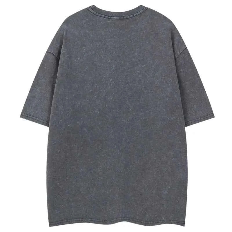 Women Butterfly Patch Oversized Cute Washed T-Shirt