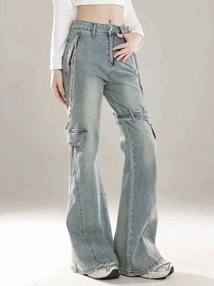 Women’s Bow Patchwork Baggy Jeans