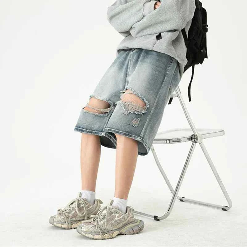 Cozy Stylish Korean Style Denim Short