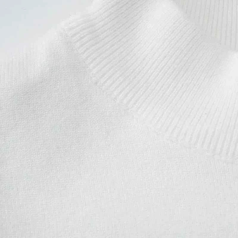 Warm Knitted Solid Color Classic Sweater
