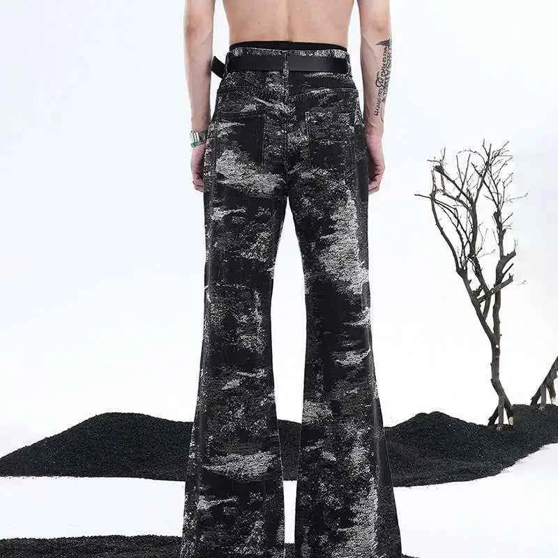 Wornout Broken Hole Design Bell Jeans