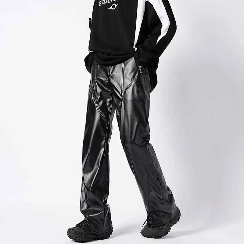 Black Waterproof Motorcycle Leather Pants