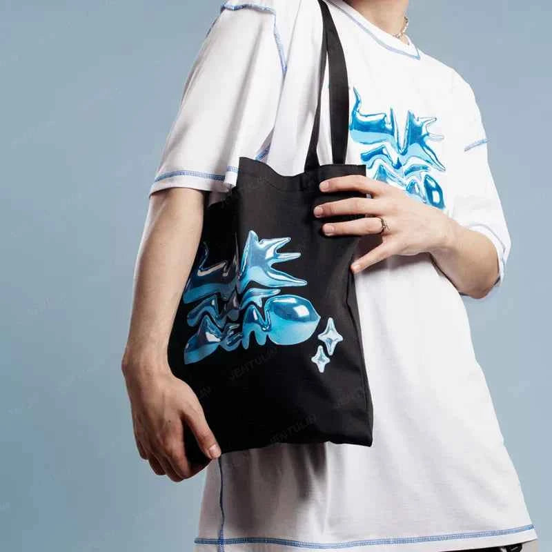 Cool Punk Love Print Shoulder Tote Bag