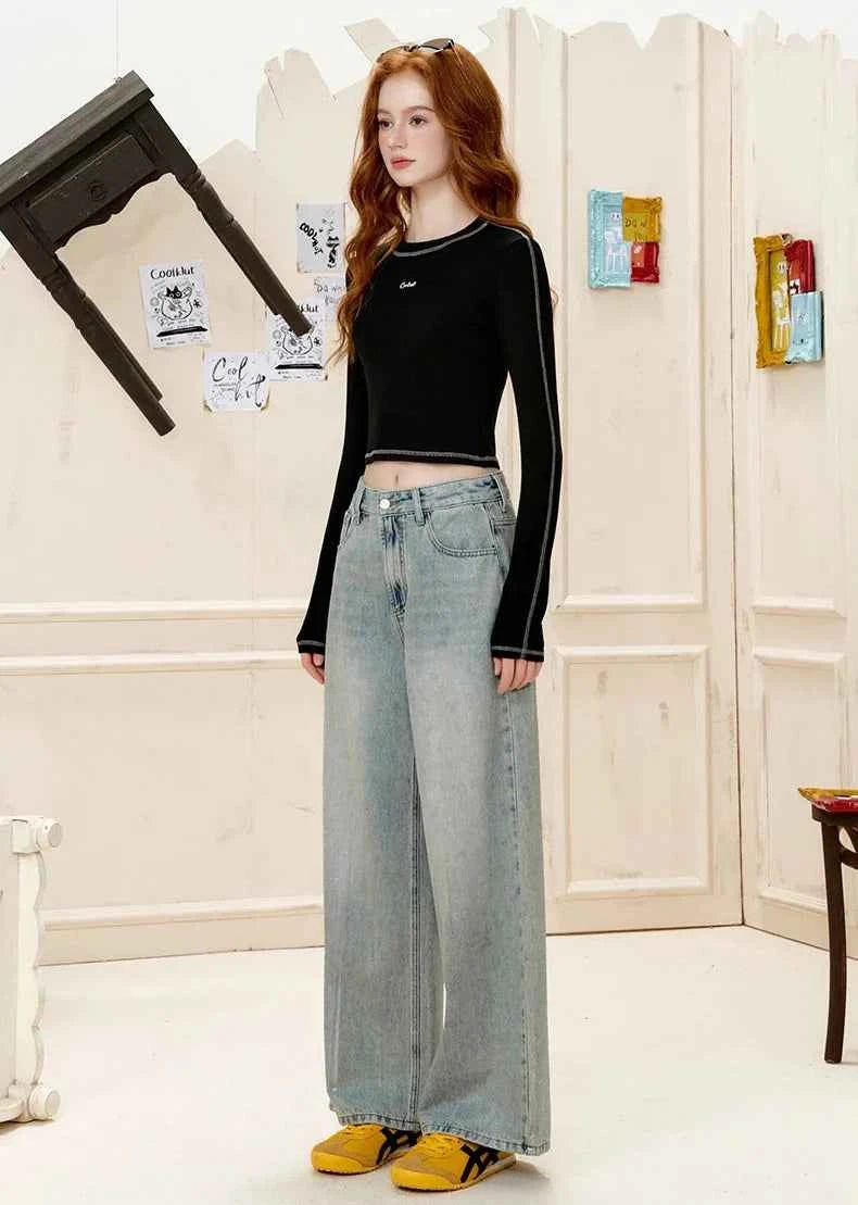 Y2K High-Quality Wide Leg Hip Hop Jeans