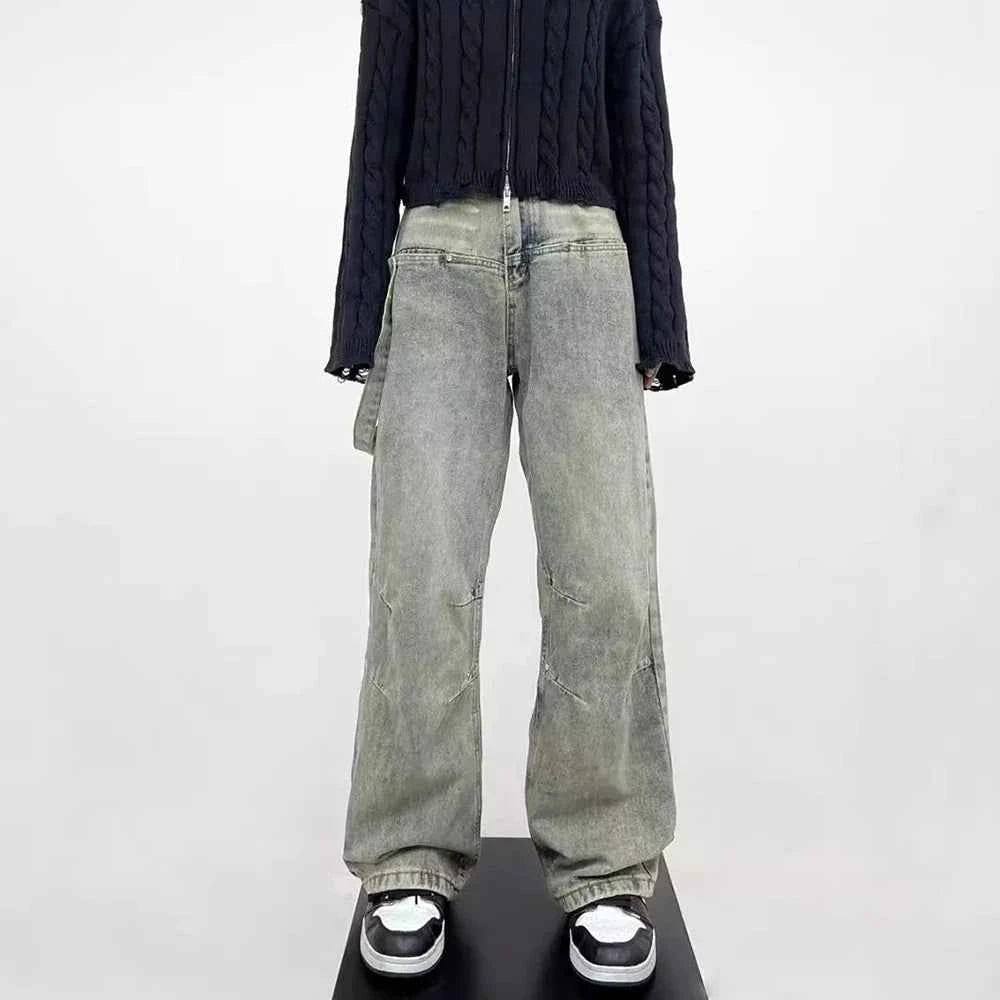 Vintage Yellow Mud Worn Workwear Jeans