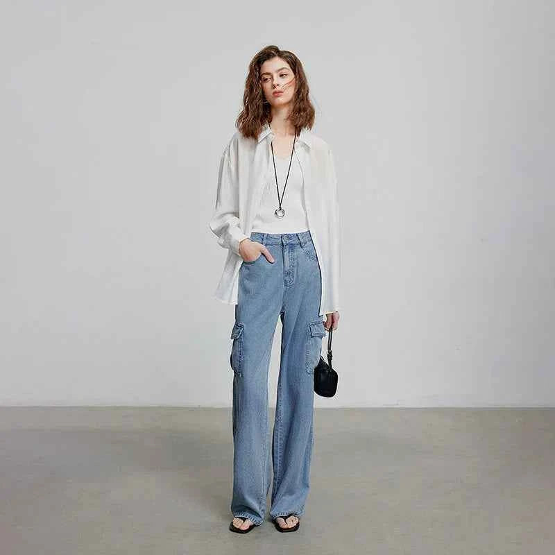 Stylish Wide Leg Summer Denim Jeans