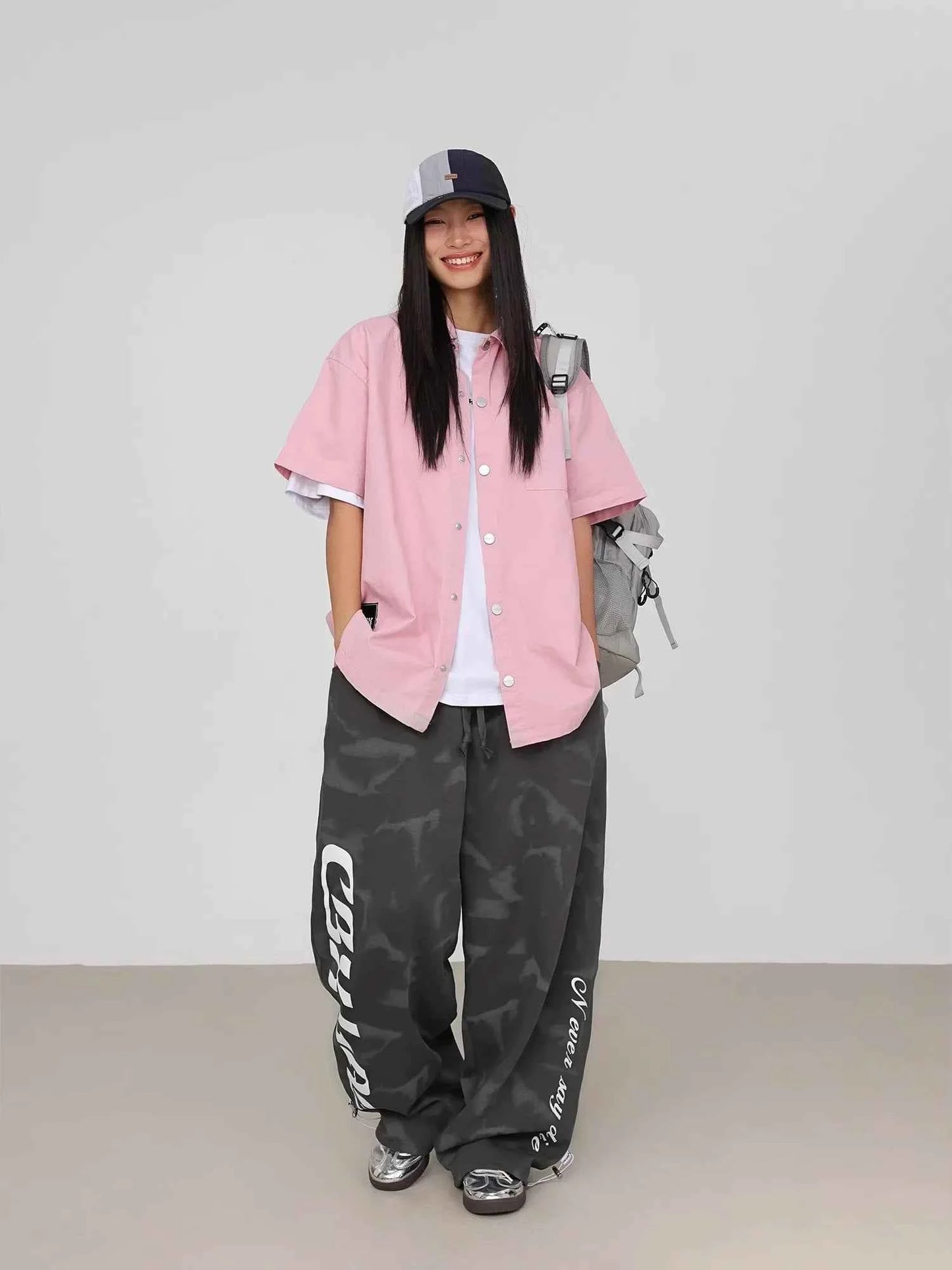 Gray Snowflake Hip Hop Dance Pants