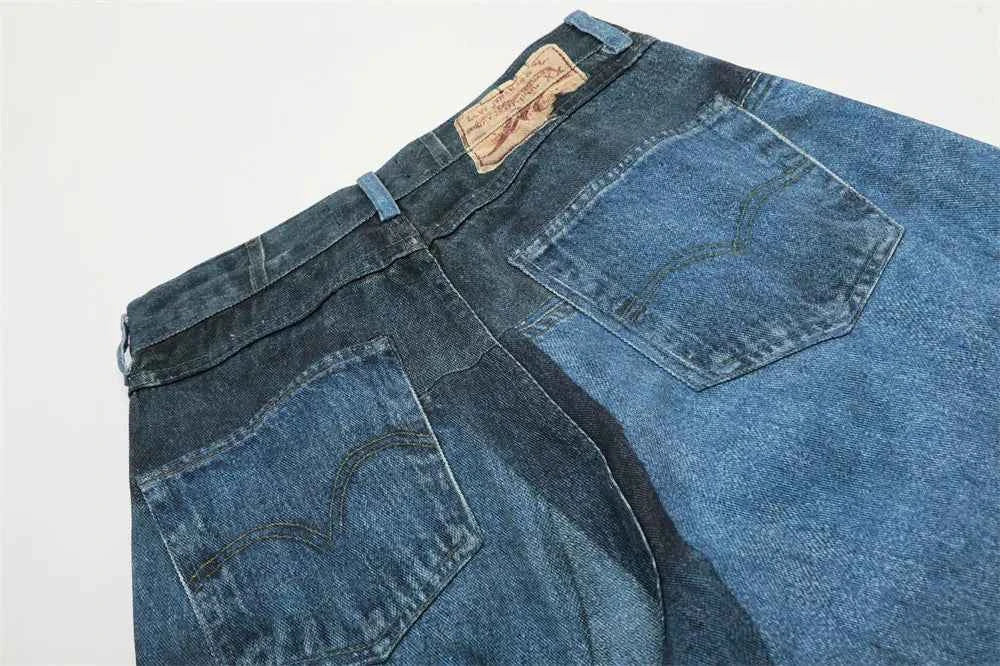 Streetwear Distressed Loose Wide Leg Cargo Jeans
