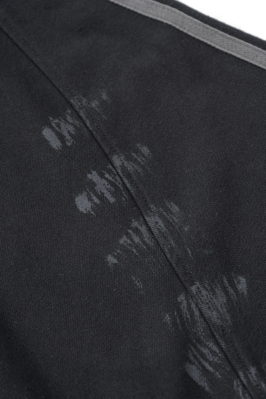 Coal Black Striped Sleeves Hoodie
