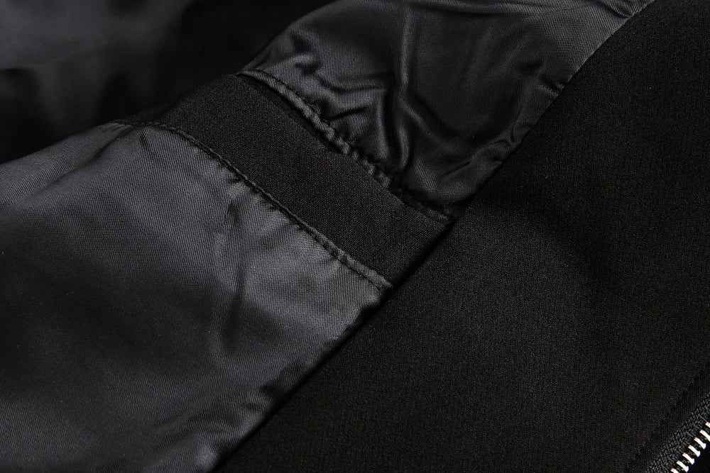 Spliced Retro PU Leather Baseball Varsity Jacket