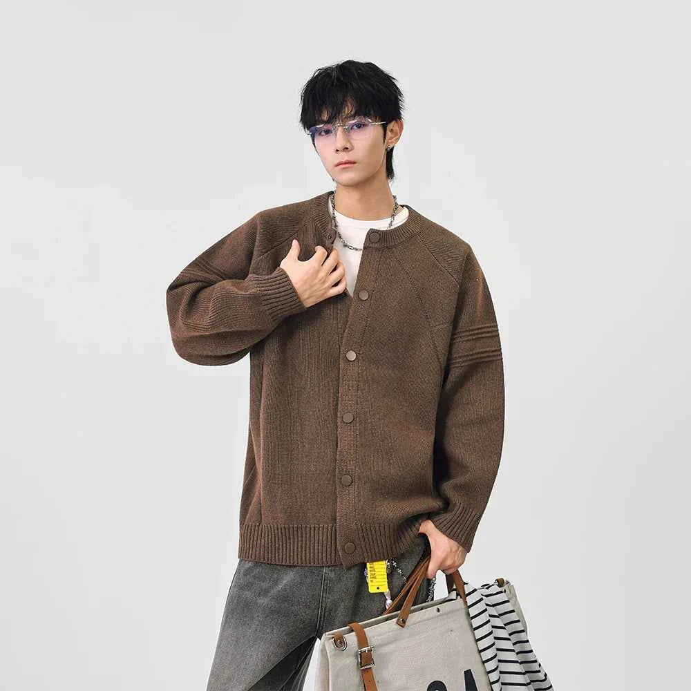 Soft Ribbed Knit Button Front Cardigan