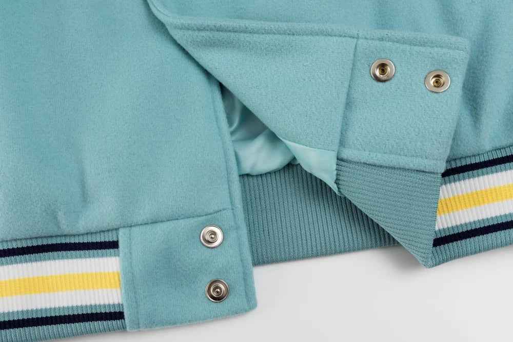 Retro Pu Letterman Embroidery Baseball Varsity Jacket