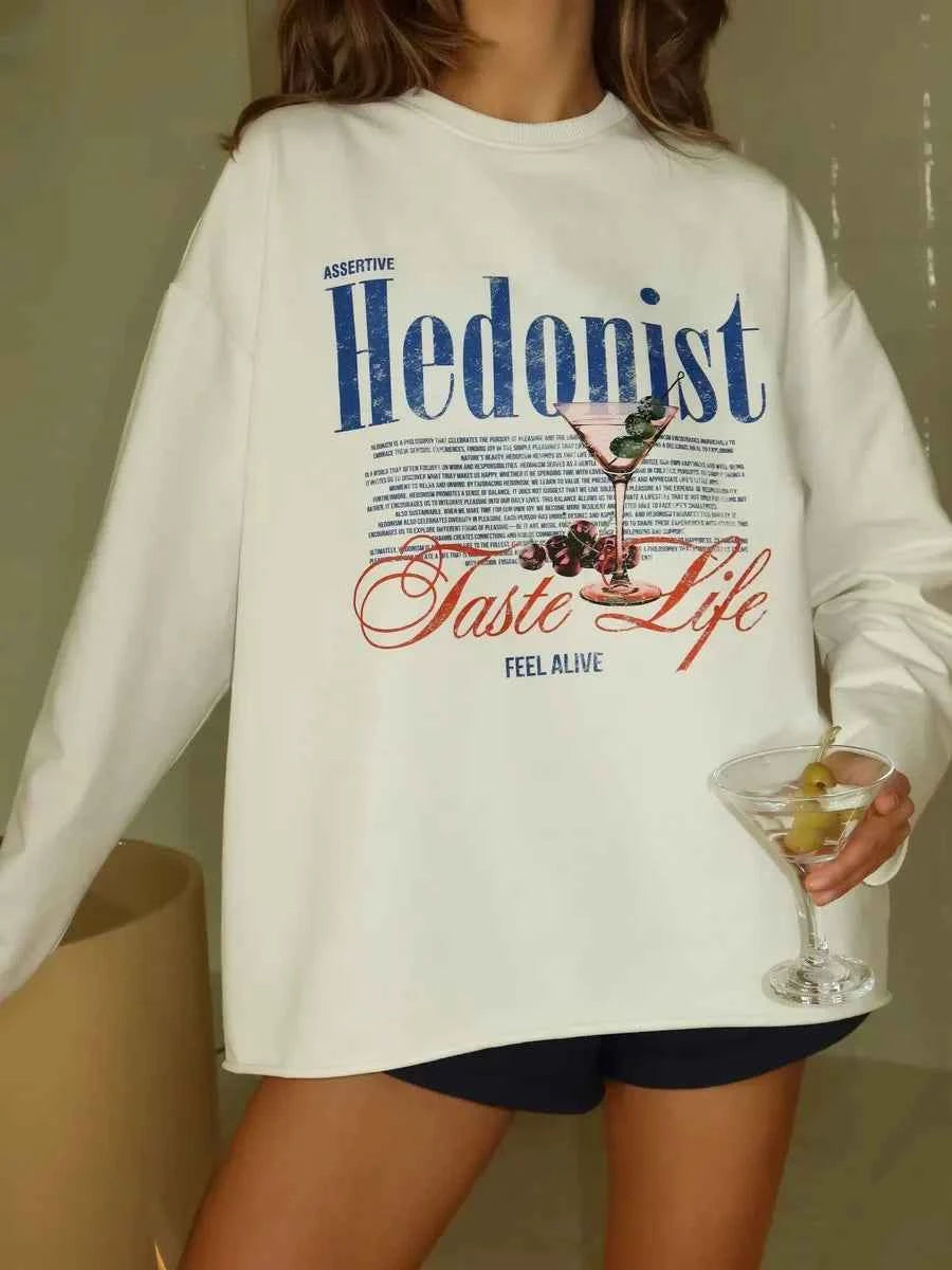 Demon Hunters Letter Print Long Sleeve T-Shirt