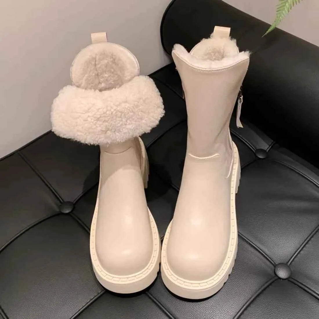 Winter Warm Plush Snow Waterproof Fur Boot