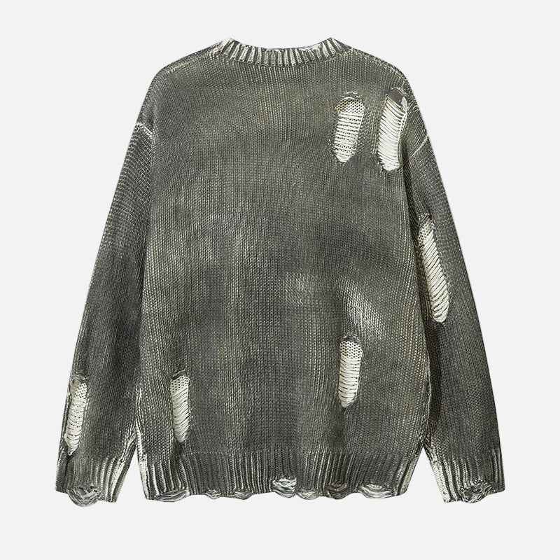 Vintage Distressed Loose Knitwear Sweater