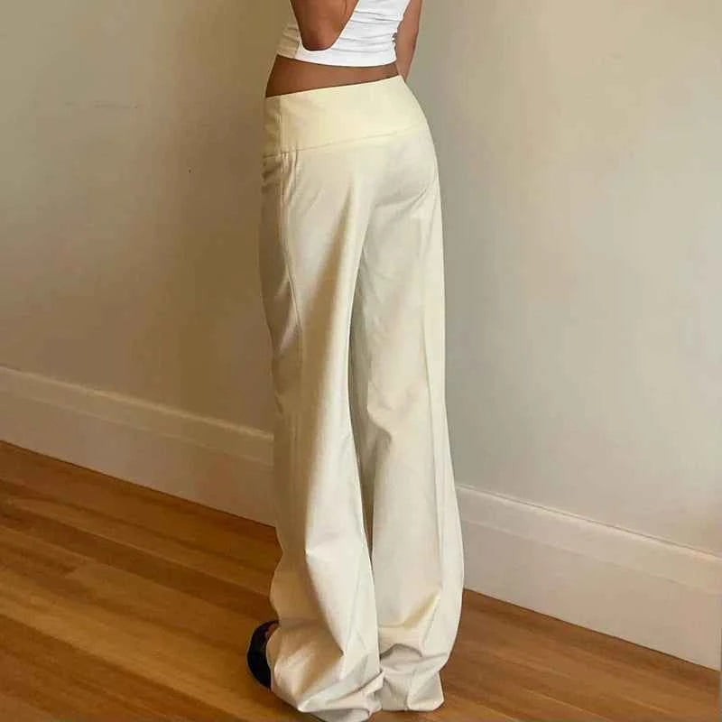 Vintage Button-Up Loose Casual Pants