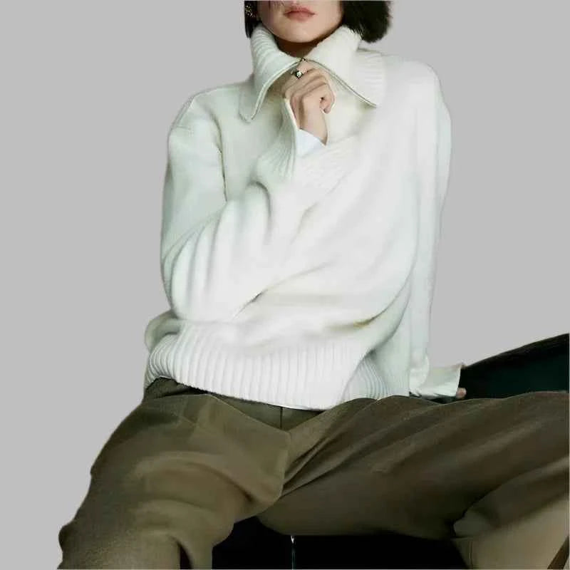 Cozy Thick Knit Casual Turtleneck Sweater