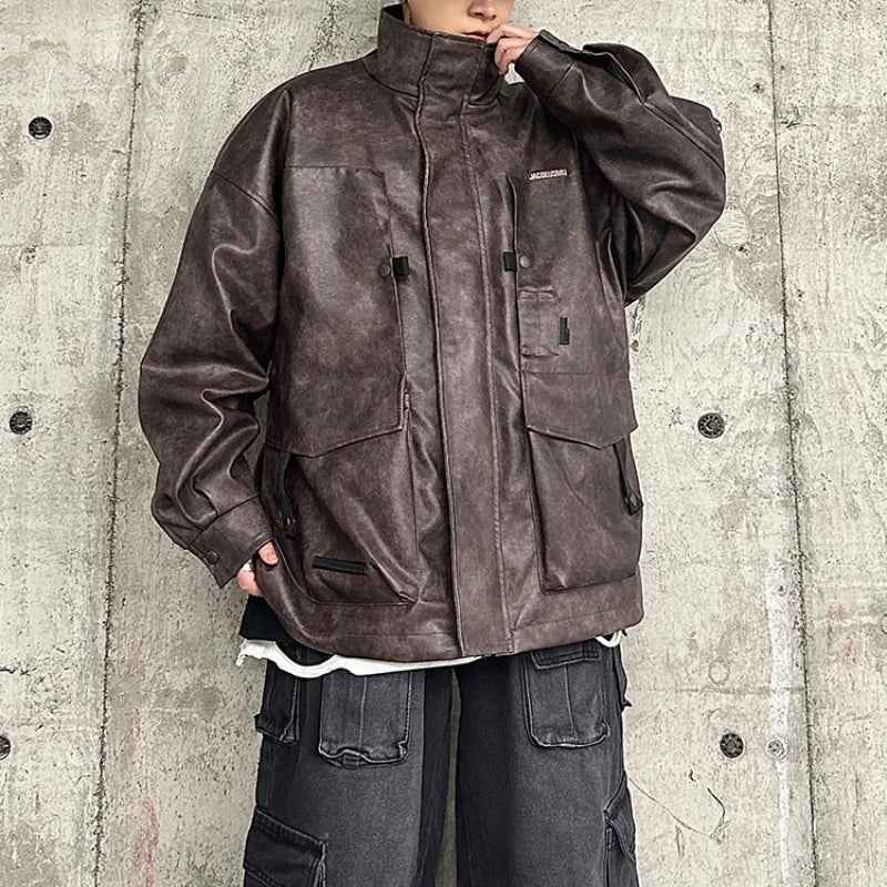Men's Vintage American Motorcycle Leather Jacket
