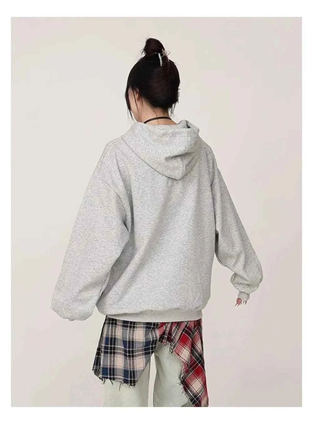 Versatile High Street Portrait Print Hooded Sweatshirt