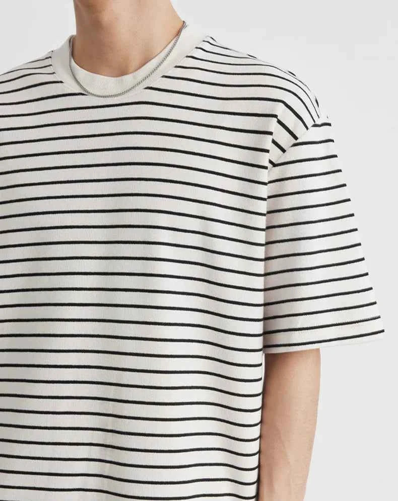 Y2k Men's Cool Comfortable Striped Short Sleeve T-Shirt