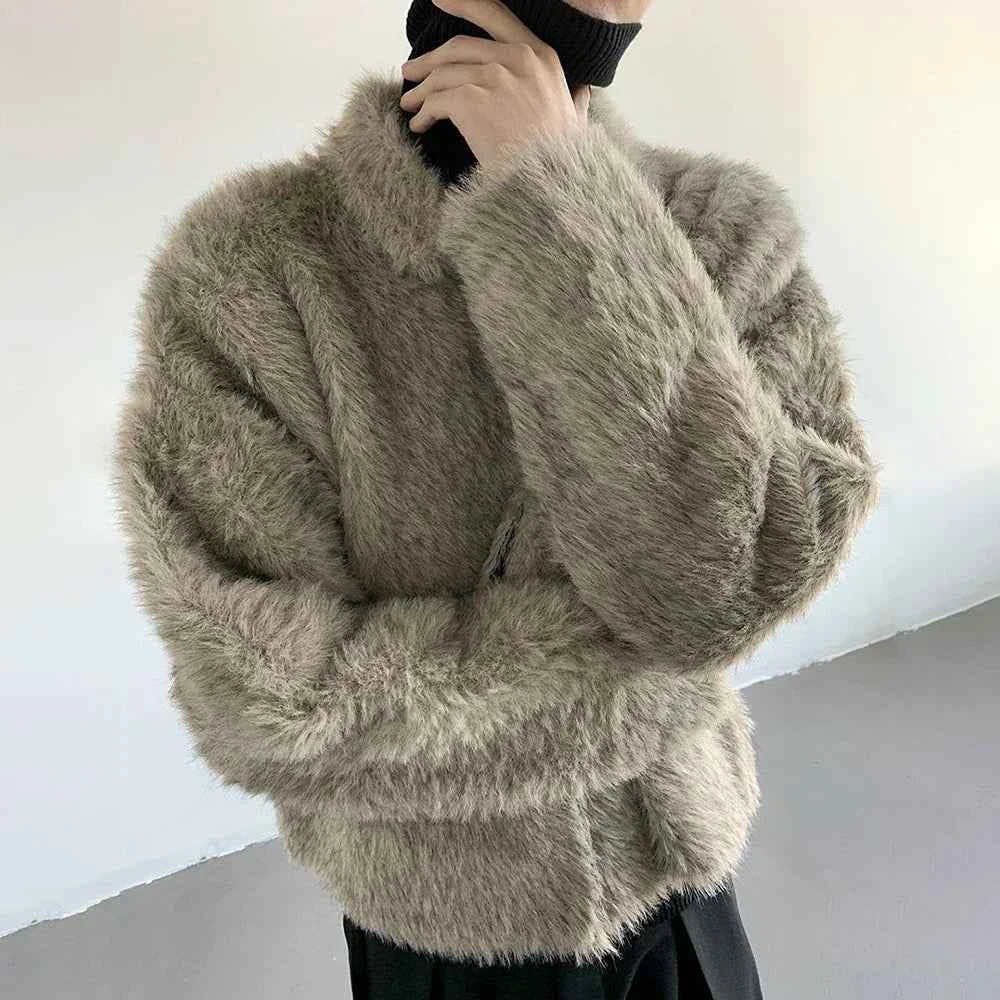 Y2K Luxury Plush Faux Fur Jacket