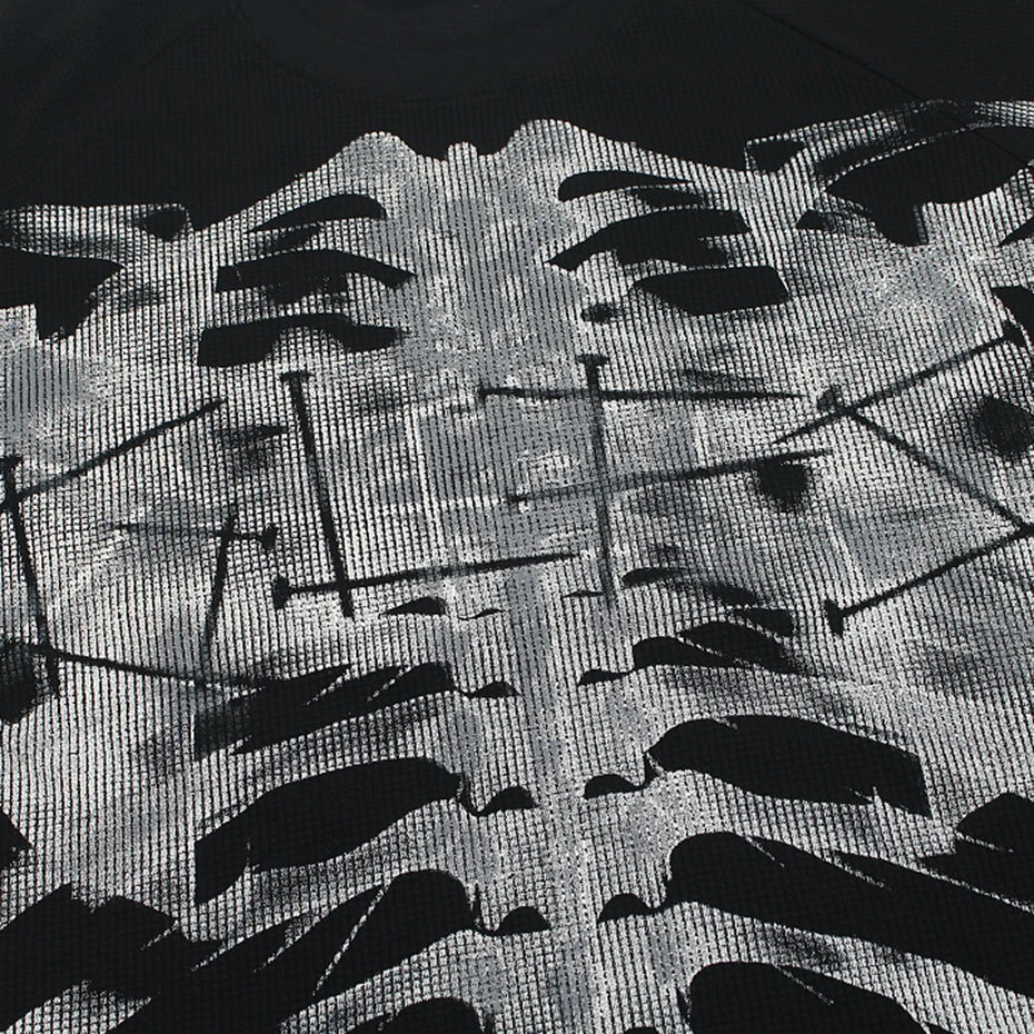 Streetwear Unisex Skeleton Graphic Oversized T-Shirts
