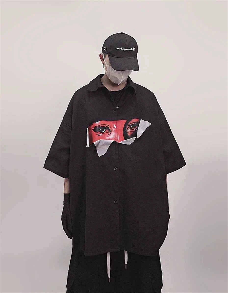 Vintage Hip Hop Punk Oversized Shirt