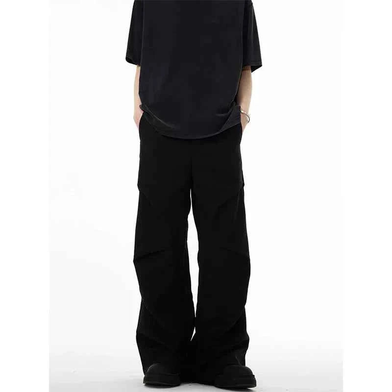 Streetwear Black Oversize Gothic Parachute Dance Pants