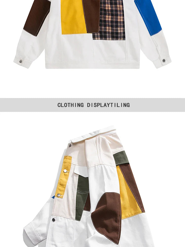 Color Block Multi Patchwork Jacket