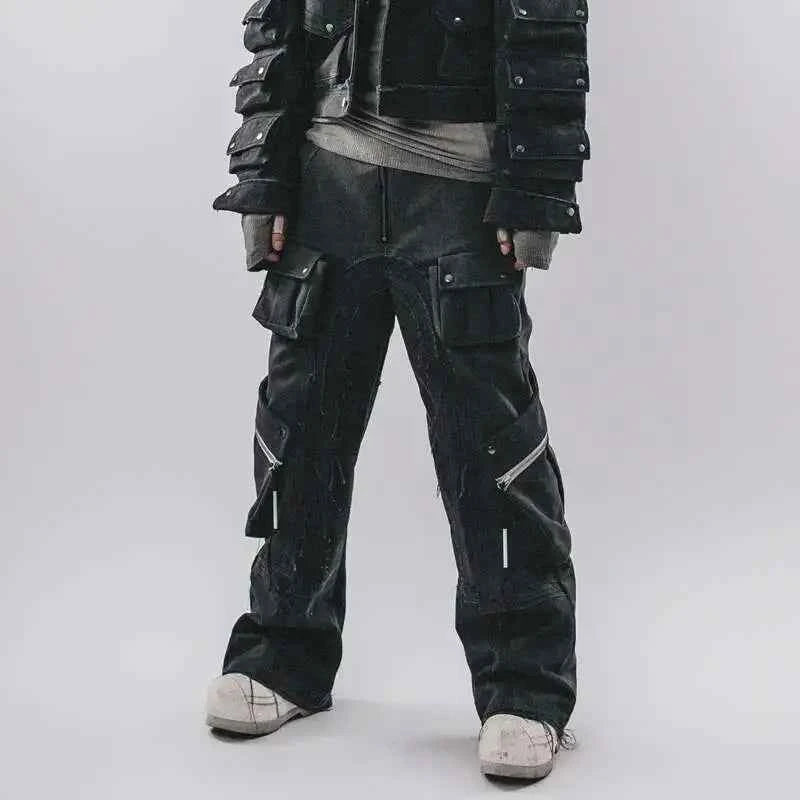Wardrobe Staple Tide Punk Stacked Cargo Pants
