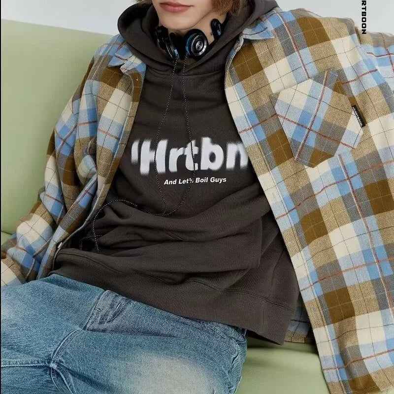Men's Streetwear Plaid Autumn Social Long Sleeve Shirt