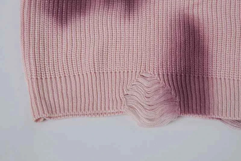 Lightweight Distressed Hip Hop Tie Dye Knit Sweater