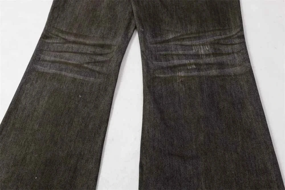 Men Scratch Distressed Ripped Straight Leg Jeans
