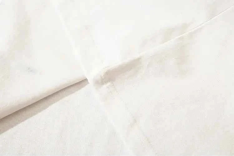Hot Drilled Letter Print O-Neck Collar T-Shirt