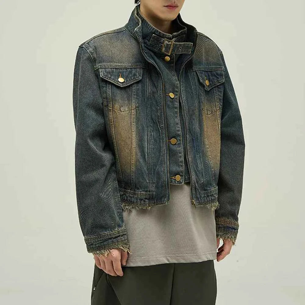 High-Quality Vintage Motorcycle Denim Jacket