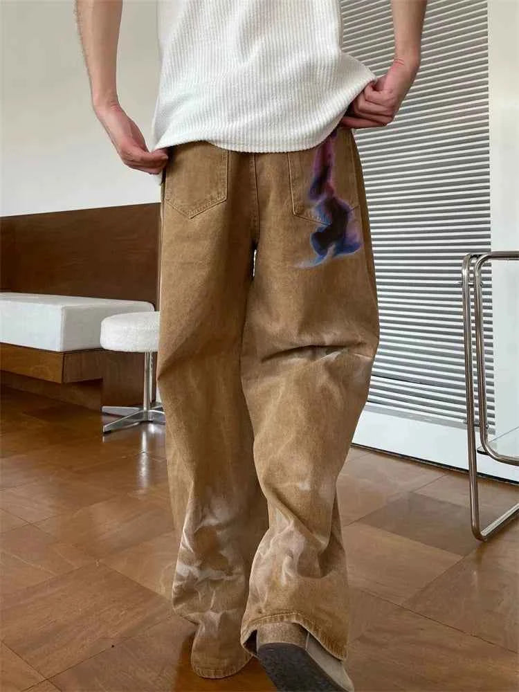 Y2K Laidback Bottoms Cyber Brown Baggy Jeans
