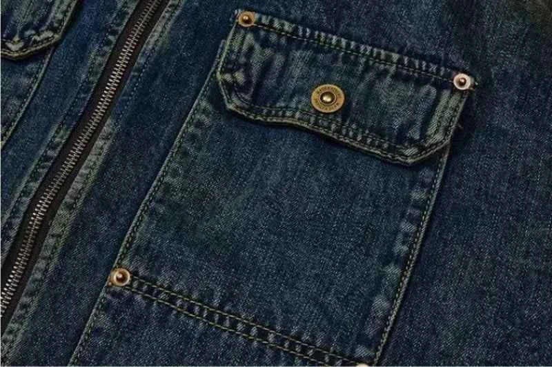 Streetwear American Style Old Washed Denim Jacket