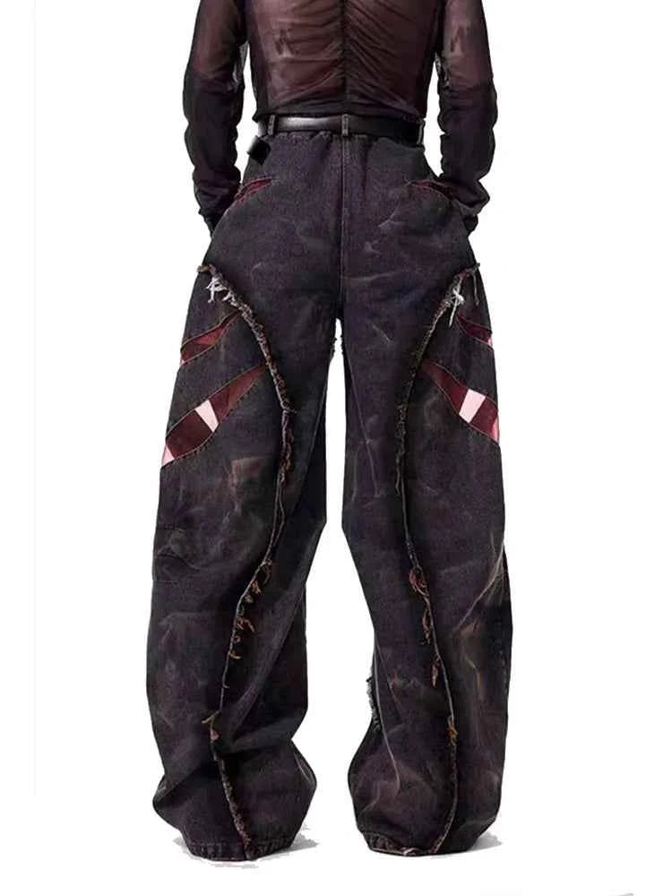 Heavy Industry Snowflake Stitch Mesh Jeans