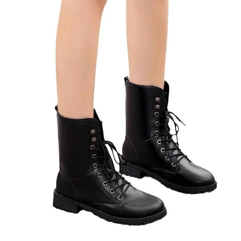 Luxury Modern Thick-Soled Strap Boots