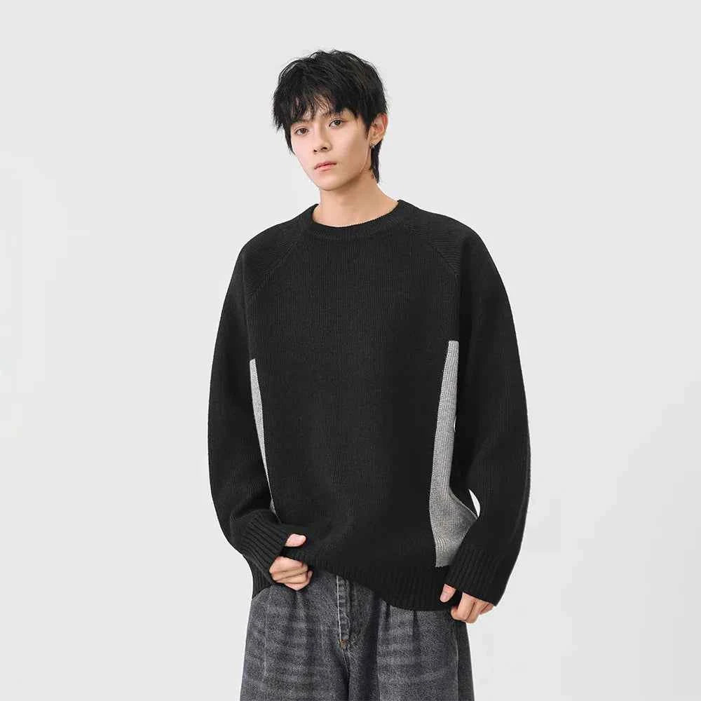 Stylish Crew Neck Knitted Jumper Sweater