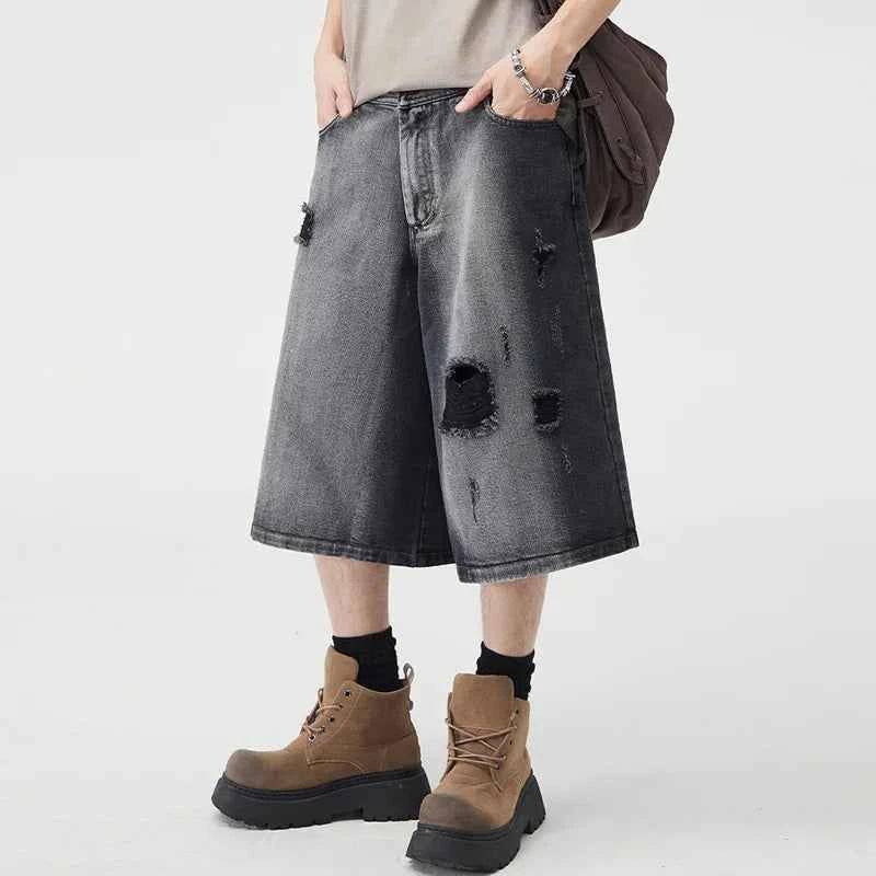 Durable Vintage Loose Casual Ripped Jorts