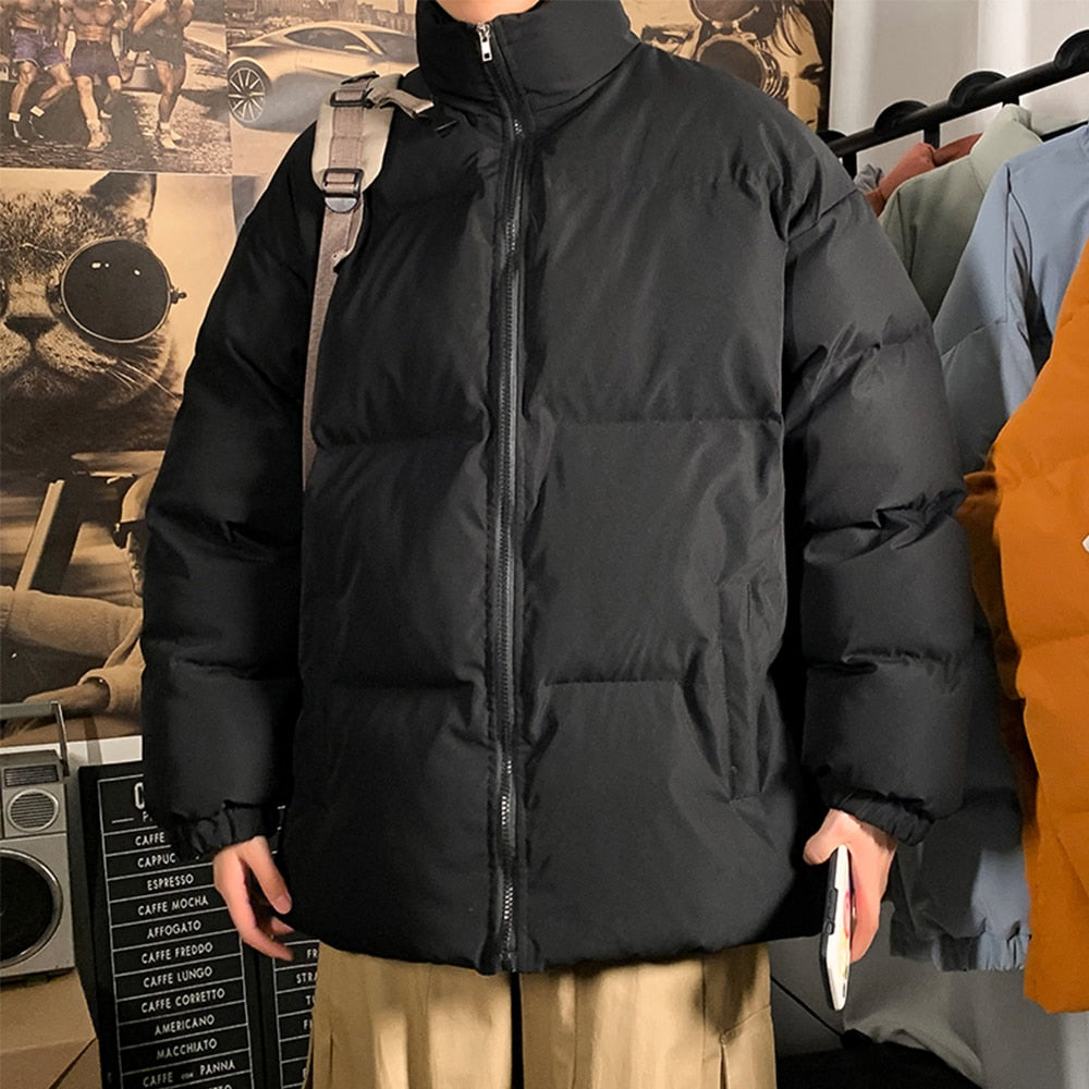 Puffer Mandarin Collar With Puff Sleeves Jacket