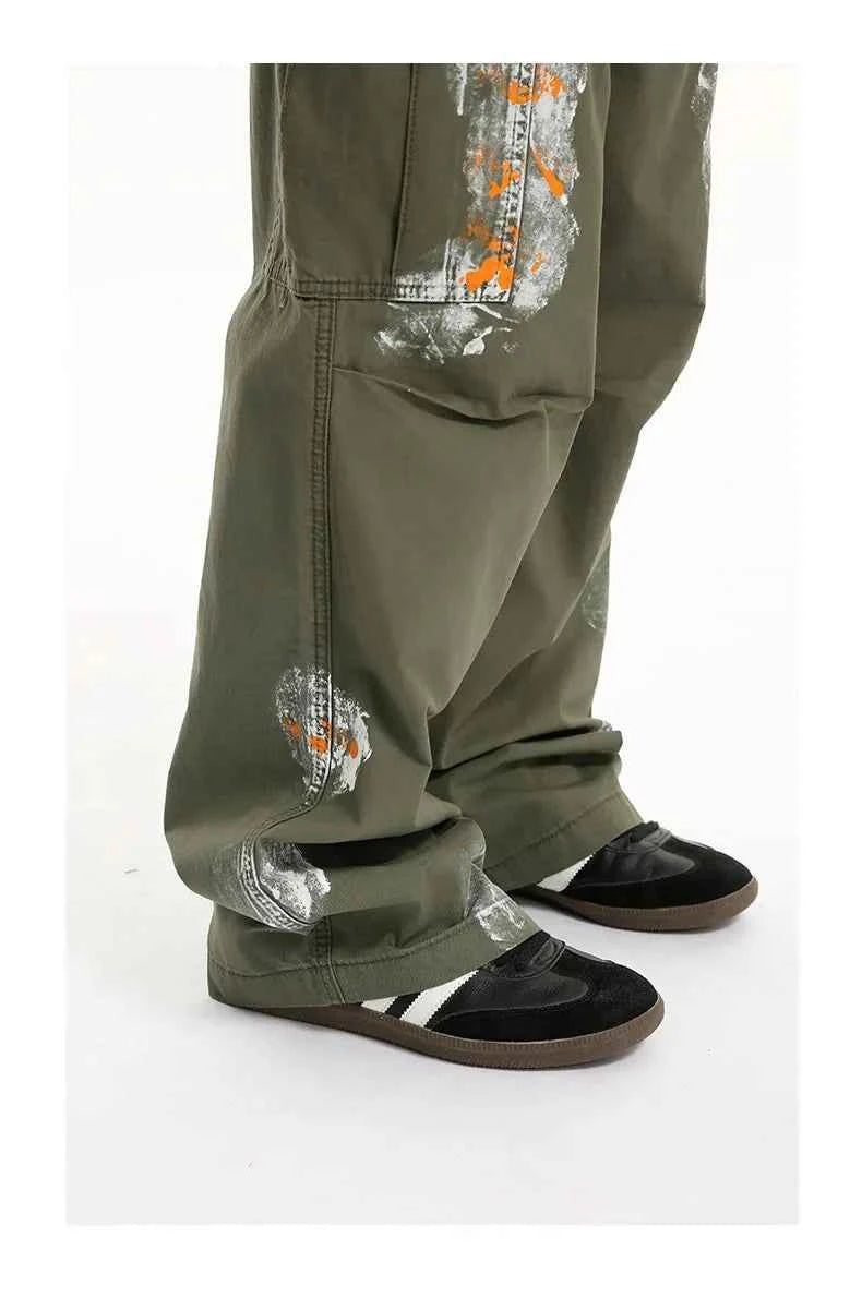 Stylish Retro New Painted Cargo Pants