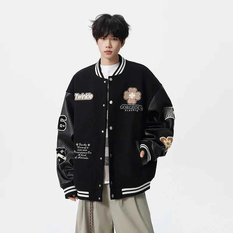 Autumn Embroidered Loose Baseball Varsity Jacket